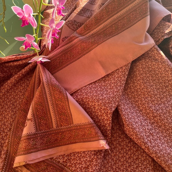 Sophisticated FabIndia style Sari 100% Silk Saree Forest 🌳 green black thread wk - Picture 11 of 14